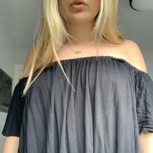Black off the shoulder top urban